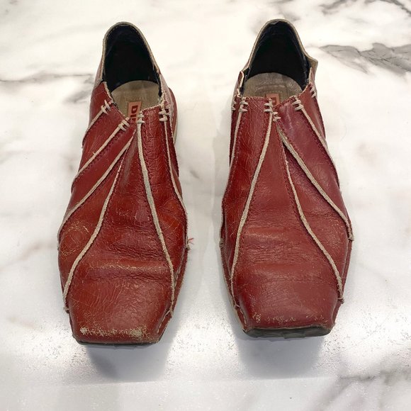 Vintage Diesel Shoes Red Leather - Picture 4 of 7